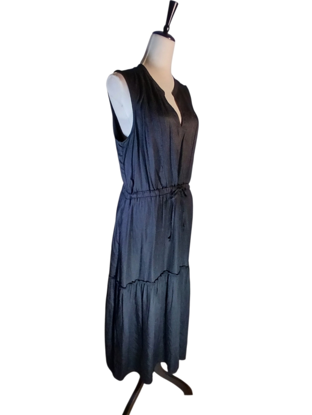 NWT Lands End Tiered Midi Dress Sz Large - Picture 5 of 8